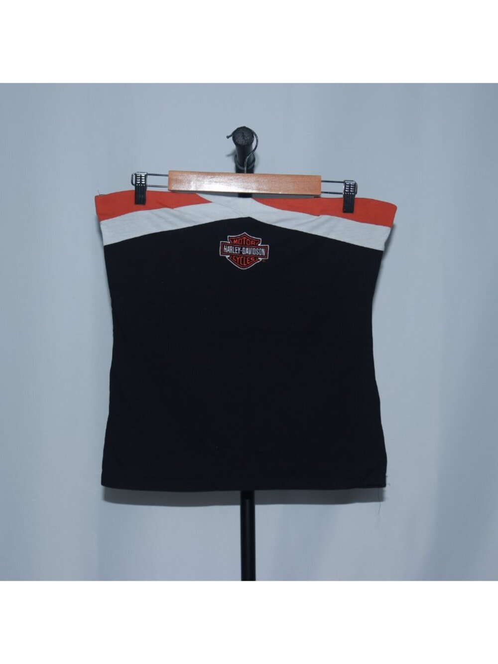 Harley-Davidson Womens Colorblock Strapless Tube Top Black Size L